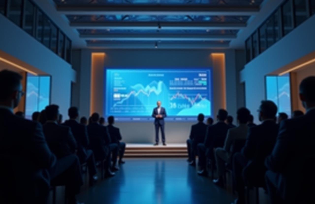 Executive business conference in a professional setting